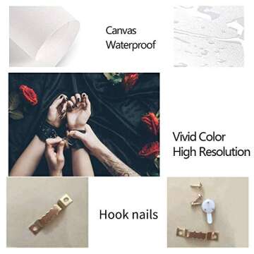 BELISIIS Vintage Triptych Canvas Art for Home Decor