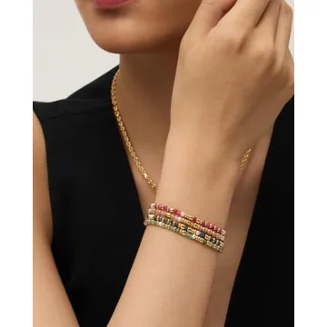 PAVOI 14K Gold Plated Beaded Bracelet for Women