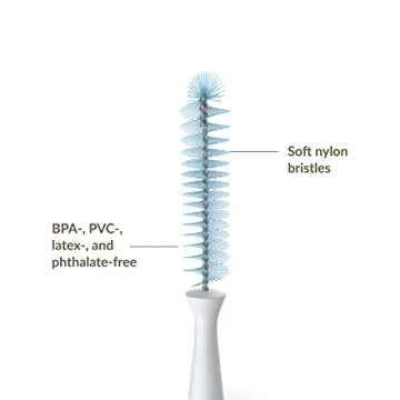 Kiinde Twist Pouch 2-Piece Baby Bottle Nipple Brush Set for All Brands/Parts