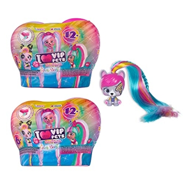 IMC TOYS VIP Pets Mini Fans Color Boost S2 2-Pack - Includes 6+ Surprise Accessories| Kids Age 3+