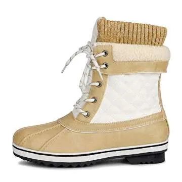 DREAM PAIRS Women's Waterproof Winter Boots for Stylish Comfort