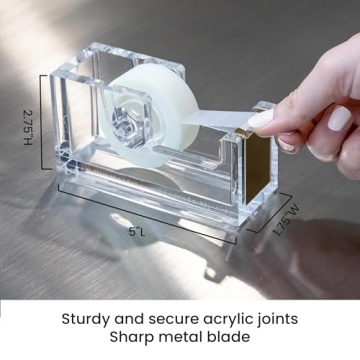 OfficeGoods Stylish Acrylic Tape Dispenser for Every Workspace