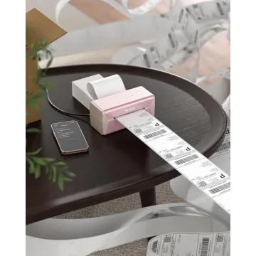 MUNBYN Pink Wi-Fi Thermal Label Printer for Easy Labeling