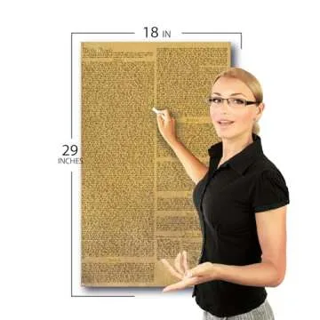 US Constitution American Founding Bill of Rights LAMINATED LARGE reproduction NOW BIGGER CLEARER TEX...
