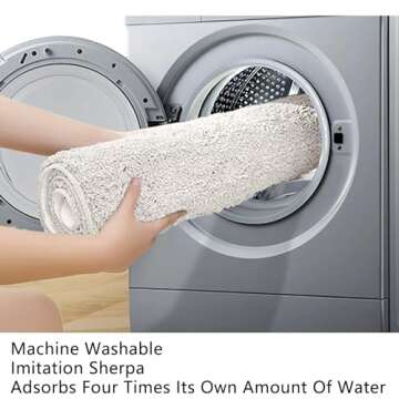 Modern Irregular Shaped Rug,Non-Slip Area Rugs, Oval Fluffy Faux Wool Carpet,Indoor Washable Rug for Living Room Bedroom Playroom Decor Floor Mat