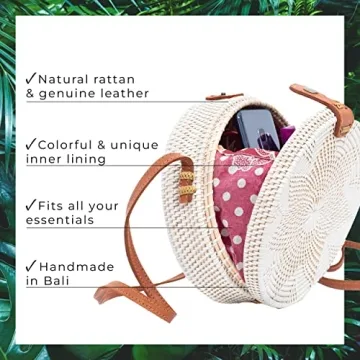 Stylish Handmade Rattan Bag for Women - Novum Crafts