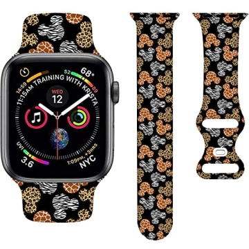 Stylish Cartoon Sport Bands for Apple Watch - Waterproof Silicone