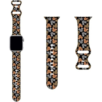 Stylish Cartoon Sport Bands for Apple Watch - Waterproof Silicone