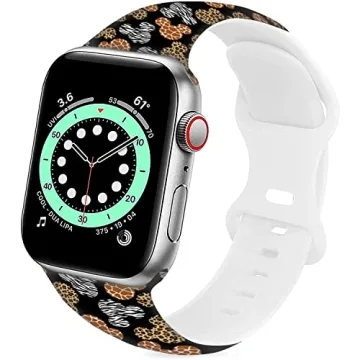 Stylish Cartoon Sport Bands for Apple Watch - Waterproof Silicone