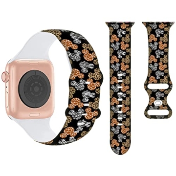 Stylish Cartoon Sport Bands for Apple Watch - Waterproof Silicone