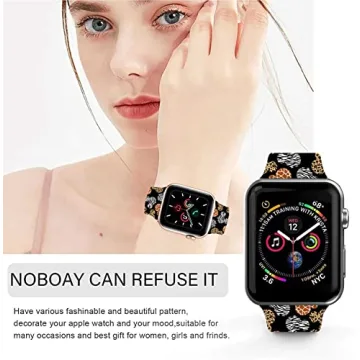 Stylish Cartoon Sport Bands for Apple Watch - Waterproof Silicone