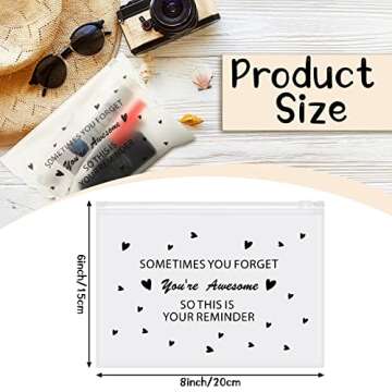 Sotiff 60 Pcs Bulk Inspirational Gifts for Women, Inspirational Makeup Bags EVA Cosmetic Toiletry Ba...