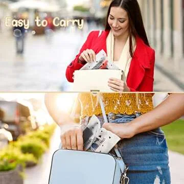 Sotiff 60 Pcs Bulk Inspirational Gifts for Women, Inspirational Makeup Bags EVA Cosmetic Toiletry Bags Thank You Encouragement Church Gifts for Friends Mom Coworker (Awesome,8 x 6 Inch)