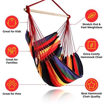 Hammock Sky Large Brazilian Hammock Chair - Cozy and Durable