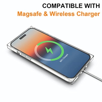 ANHONG Clear Rectangle Case for iPhone 14 Pro Max 2022