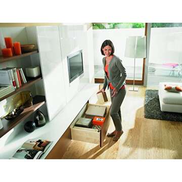 BLUM 563H4570B Tandem Plus Blumotion 18" Drawer Runner Pair for Face Frame, Silver