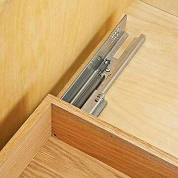BLUM 563H4570B Tandem Plus Blumotion 18" Drawer Runner Pair for Face Frame, Silver