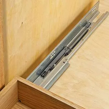 BLUM 563H4570B Tandem Plus Blumotion 18" Drawer Runner Pair for Face Frame, Silver