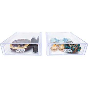 Clear Dual Drawers: Perfect Makeup & Jewelry Organizer
