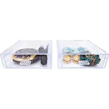Clear Dual Drawers: Perfect Makeup & Jewelry Organizer