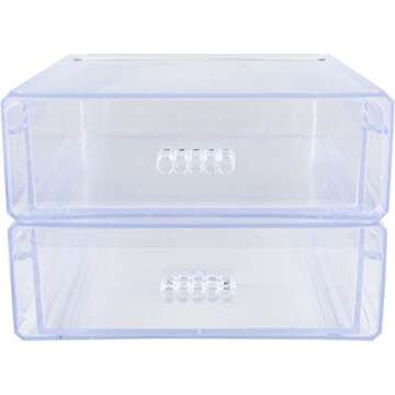 Clear Dual Drawers: Perfect Makeup & Jewelry Organizer