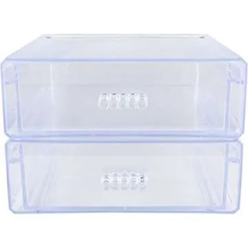 Clear Dual Drawers: Perfect Makeup & Jewelry Organizer