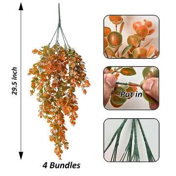 Lakiyfye Artificial Boston Fern Artificial Hanging Ferns Artificial Wall Plants Hanging Fern Plants ...