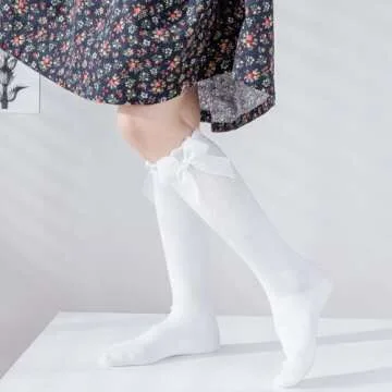 Cute Mini Angel Baby Knee High Socks for Girls 0-4