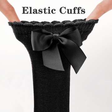 Cute Mini Angel Baby Knee High Socks for Girls 0-4