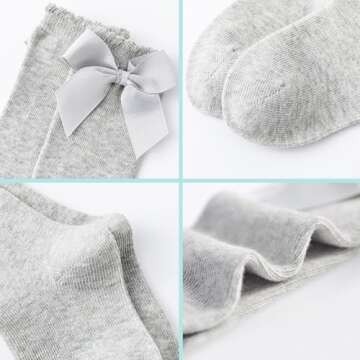 Cute Mini Angel Baby Knee High Socks for Girls 0-4