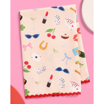 xo, Fetti Trendy Girlhood Tea Towel | 18 x 26 in | Perfect Gift