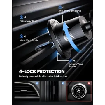 Lamicall 2024 Car Phone Holder Thick Case Friendly 360° Rotation