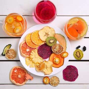 Fruiteza Fruit Tea Infusion Sampler, Cold Brew Fruit Tea Box, Variety Pack Herbal Tea Bags, Decaf Iced Tea Bags, Assorted Tropical Fruity Flavors, Water Flavoring Packs, 10 Count (Pack of 2)