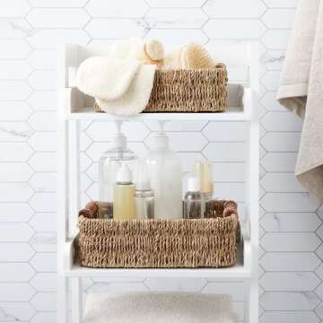 Stylish Set of 3 Wicker Baskets for Home Organization