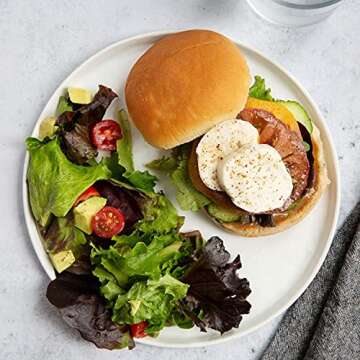 Franz Bakery Keto Hamburger Buns (16ct) with Keto Lifestyle Guide, 12 Ounce (Pack of 2)