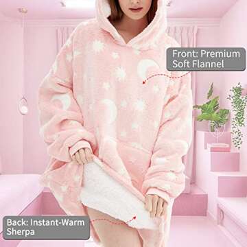 Chavish Oversized Glow in the Dark Hoodie Blanket