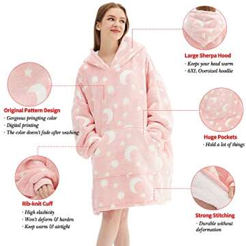 Chavish Oversized Glow in the Dark Hoodie Blanket