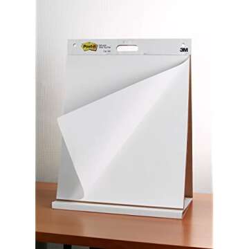 Post-it Super Sticky Portable Tabletop Easel Pad with Dry Erase Panel – 20x23 Inches, 20 Sheets