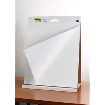 Post-it Super Sticky Portable Tabletop Easel Pad with Dry Erase Panel – 20x23 Inches, 20 Sheets
