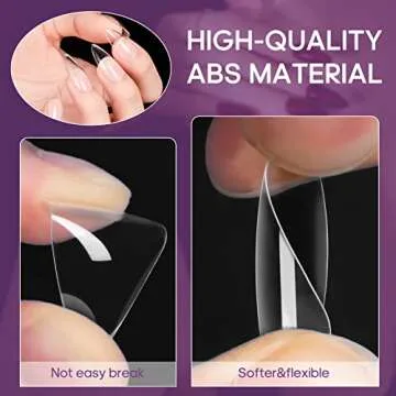 Almond Nail Tips Funfe 240PCS Clear Nail Tips Soft Gel Nail Tips Full Cover Nail Short Almond Nail 12 Sizes Artificial Pre-shape Stiletto False Nail Oval Design Press On Nails for Home DIY Nail Salon