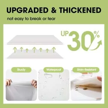 Pureegg Plastic Table Cloth Disposable - 8 Packs, Table Cloth for Retangle Table, 54"x108" Decorative Tablecloth for Parties, Picnics, Camping, Waterproof & Stain-Resistant, White