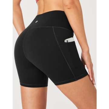 Heathyoga Biker Shorts Women Tummy Control 5" Workout Shorts Women with Pockets High Waisted Spandex...