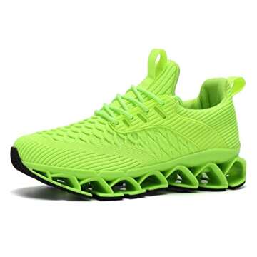 Wrezatro Women's Slip on Comfort Running Shoes - Fluorescent Green