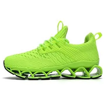 Wrezatro Women's Slip on Comfort Running Shoes - Fluorescent Green