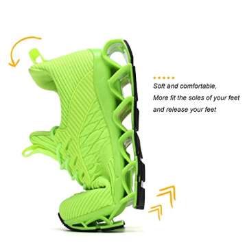 Wrezatro Women's Slip on Comfort Running Shoes - Fluorescent Green