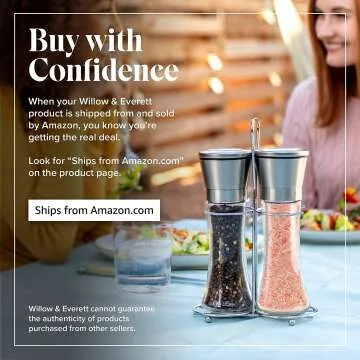 Stainless Steel Salt and Pepper Grinder Set