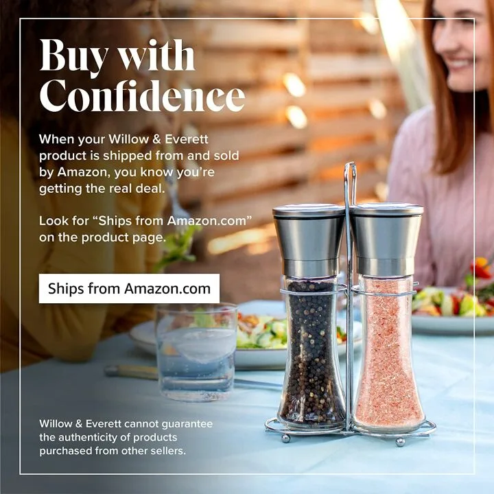 Stainless Steel Salt and Pepper Grinder Set