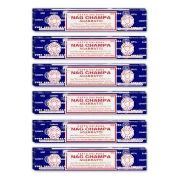 Set of 12 Hand-Rolled Satya Sai Baba Nag Champa Incense Sticks for Peace and Relaxation