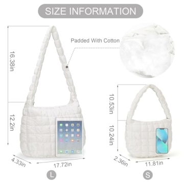 Stylish YFGBCX Quilted Tote Bag for Women - Lightweight & Spacious