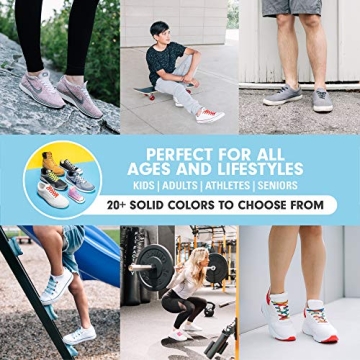 Xpand No Tie Shoelaces System with Elastic Laces - One Size Fits All Adult and Kids Shoes, White